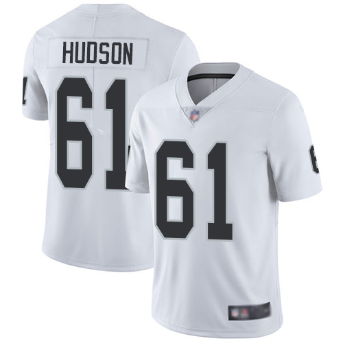 Men Oakland Raiders Limited White Rodney Hudson Road Jersey NFL Football #61 Vapor Untouchable Jersey->nfl t-shirts->Sports Accessory